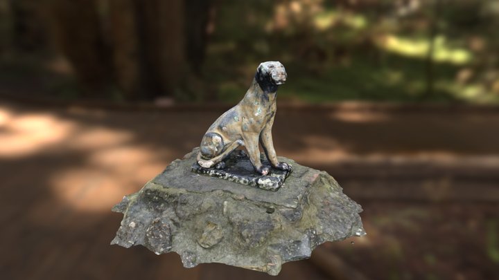 Leopard Statue in Heist, Belgium 3D Model