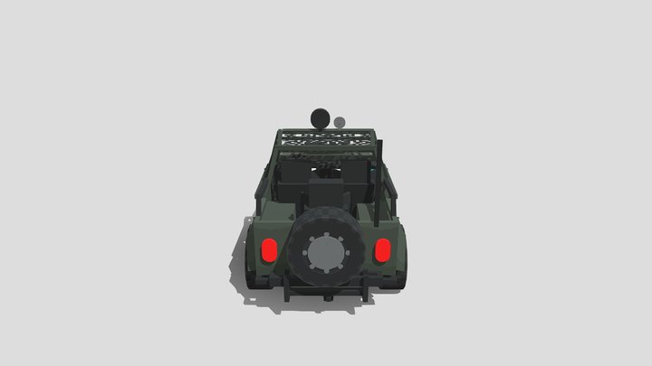 Jurassic Genesis Jeep Wrangler Hunter 3D Model