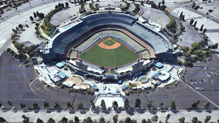 Dodger Stadium, Baseball Park, Los Angeles 3D Model