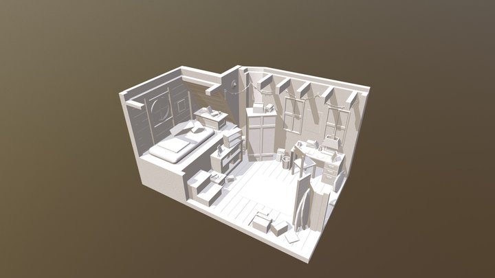 Teenager Room 3D Model