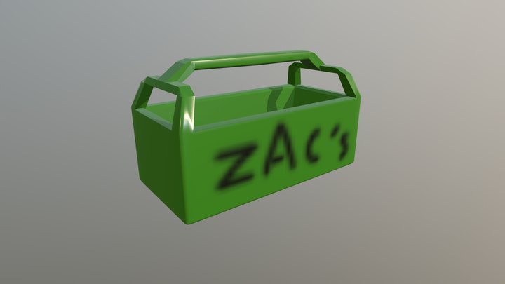 Plastic Toy Toolbox 3D Model
