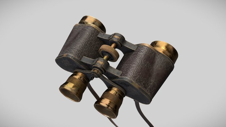 World War II Era Busch Sollux Binoculars 3D Model