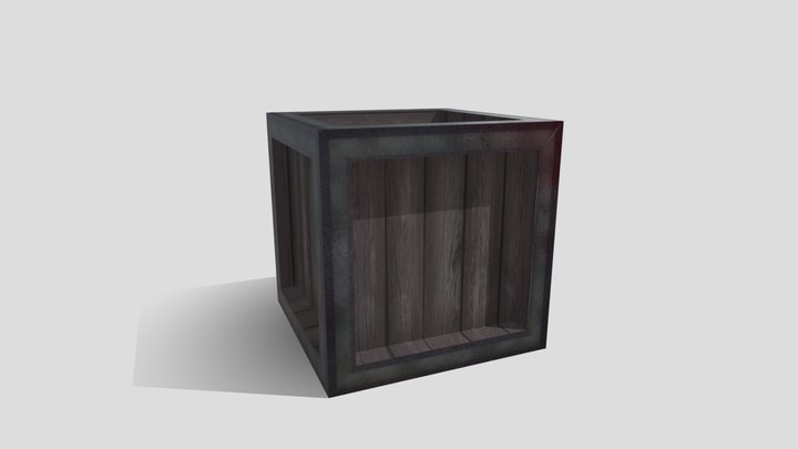 Photo bashed crate 3D Model