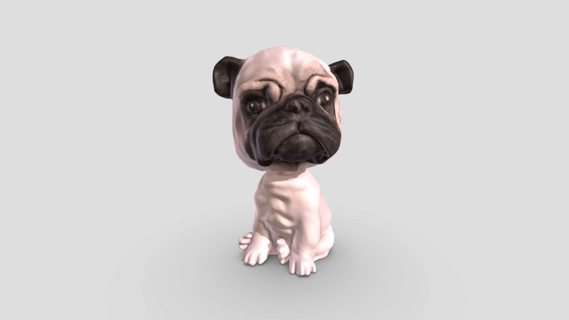 3D model Dog4-3 - This is a 3D model of the Dog4-3. The 3D model is about a dog with a human face.