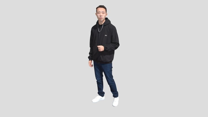 Black Windbreaker Portrait – Modèle 3D gratuit STL