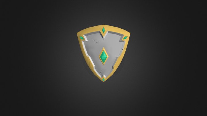 Hand Painted Shield 3D Model
