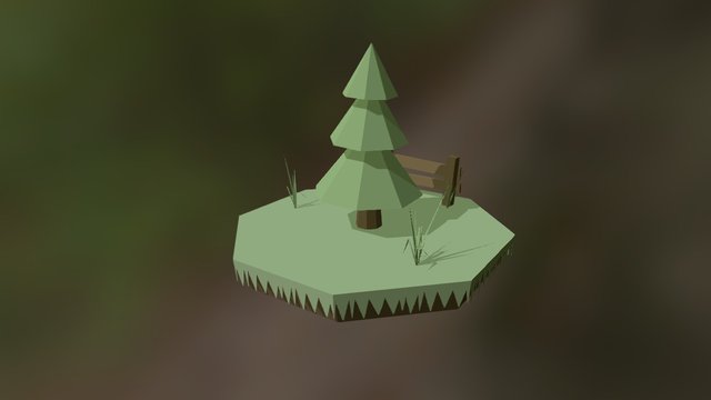 Lowpoly Pine 3D Model