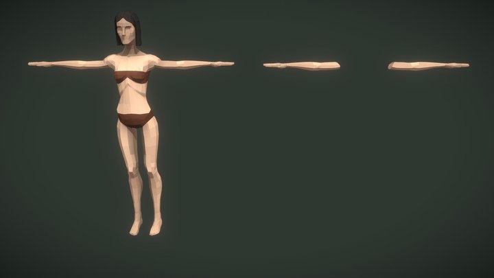 Low World - Female Character - Rigged & Animated 3D Model