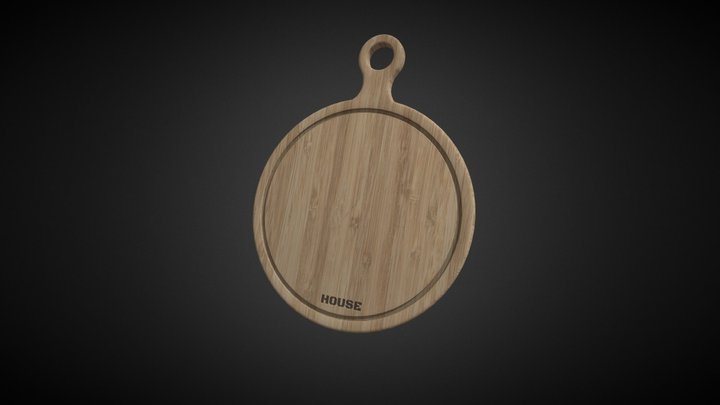 Chopping board (round) 3D Model