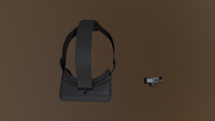 Oculus DK2 headset and camera 3D Model