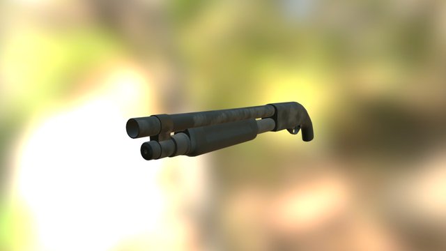 M870 sawed-off 3D Model