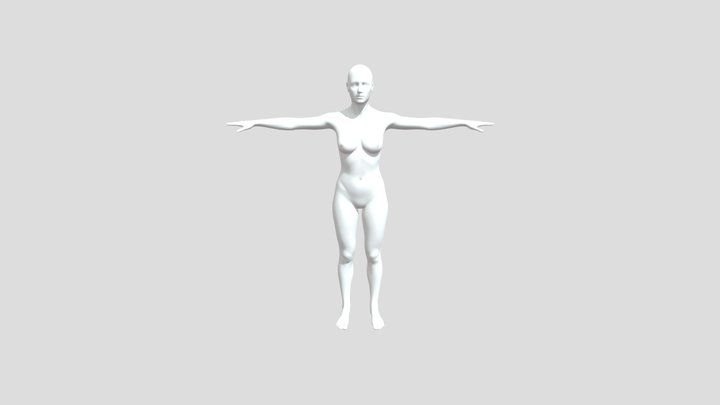 Human Woman T-Pose 3D Model