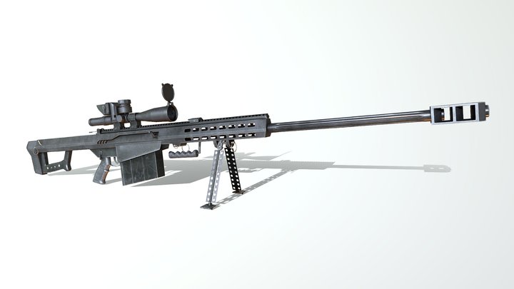 Barrett M82 Sniper 3D Model