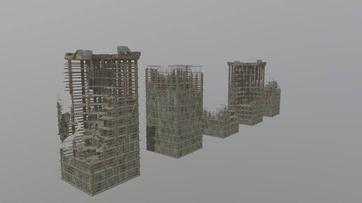 ruined skyscraper 3D Model