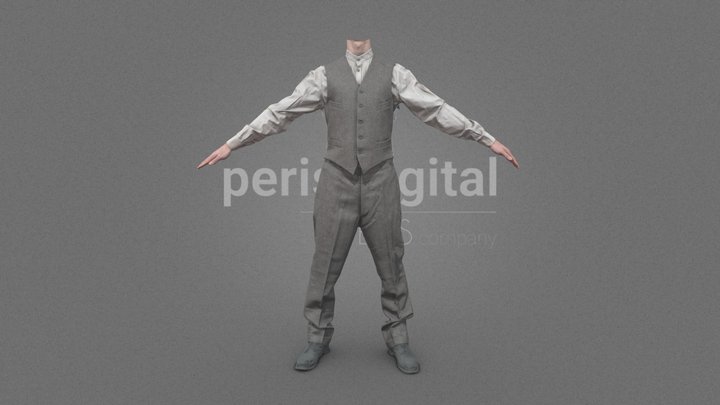 RAW - 20s Fashion Series - Man 73 3D Model