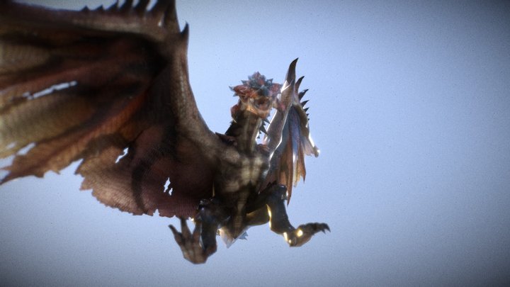 Rathalos Simple Rig 3D Model