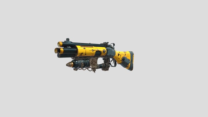 Steampunk Shotgun Rifle – Modelo 3D gratuito STL