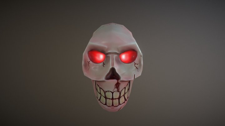 B2C1 Skull Low 3D Model