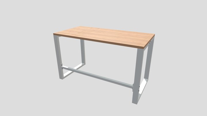 Simple office table 3D Model