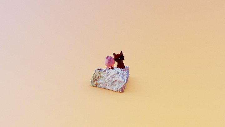 Pig And Cat 3D Model