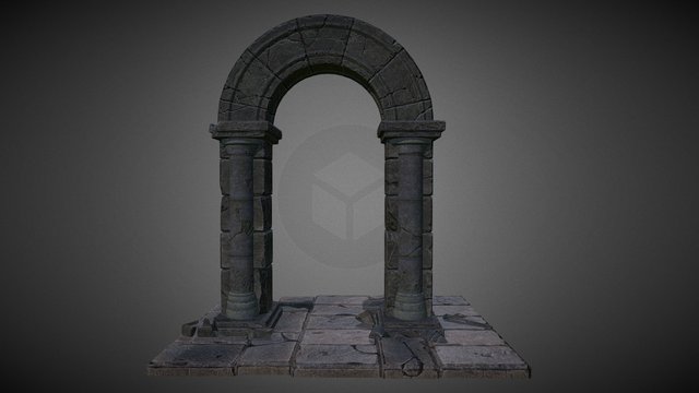 Stone Arch Portal 3D Model