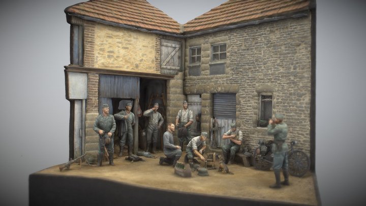 chiot en stage commando (nouvelle version) 3D Model