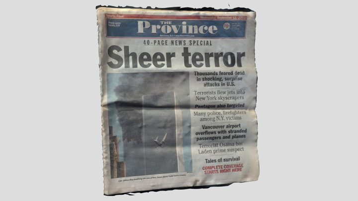Sept 12 2001 Vancouver Province newspaper – Modello 3D gratuito STL