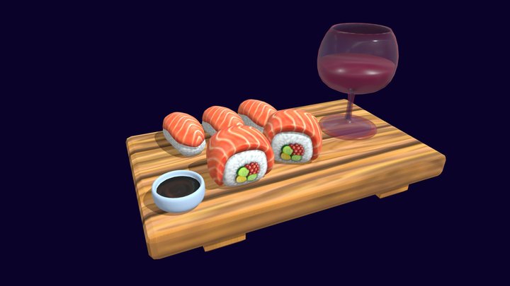 Sushi-roll 3D models - Sketchfab