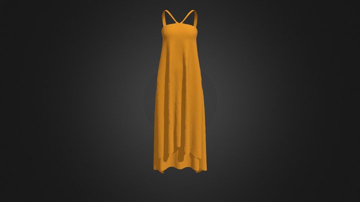 Long Evening Dress 3D Model
