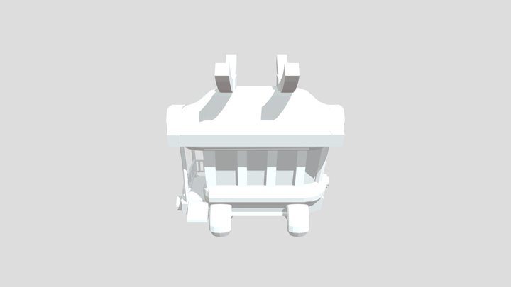 Dragon Tram Greybox 3D Model