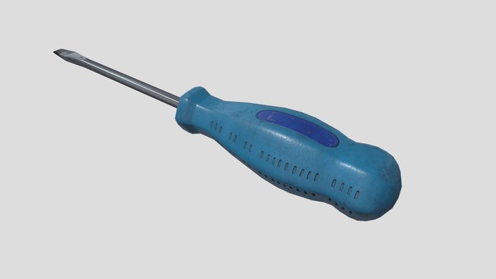 Screwdriver Low Poly 3D Model