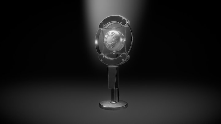 1920 Vintage Microphone 3D Model