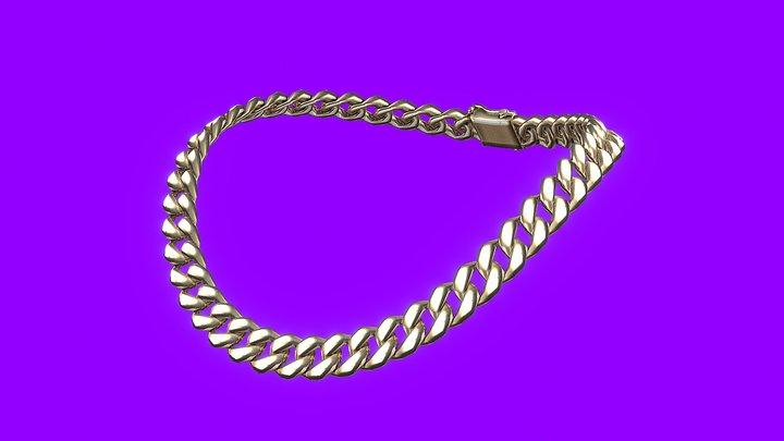 II 18K II Gold II Chain II 3D Model