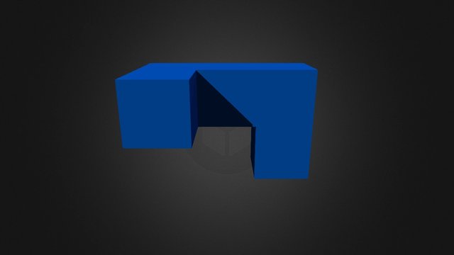 Puzzle Cube Blue Part VP 3D Model