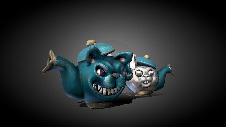 Alice Wonderland Teapot 3D Model
