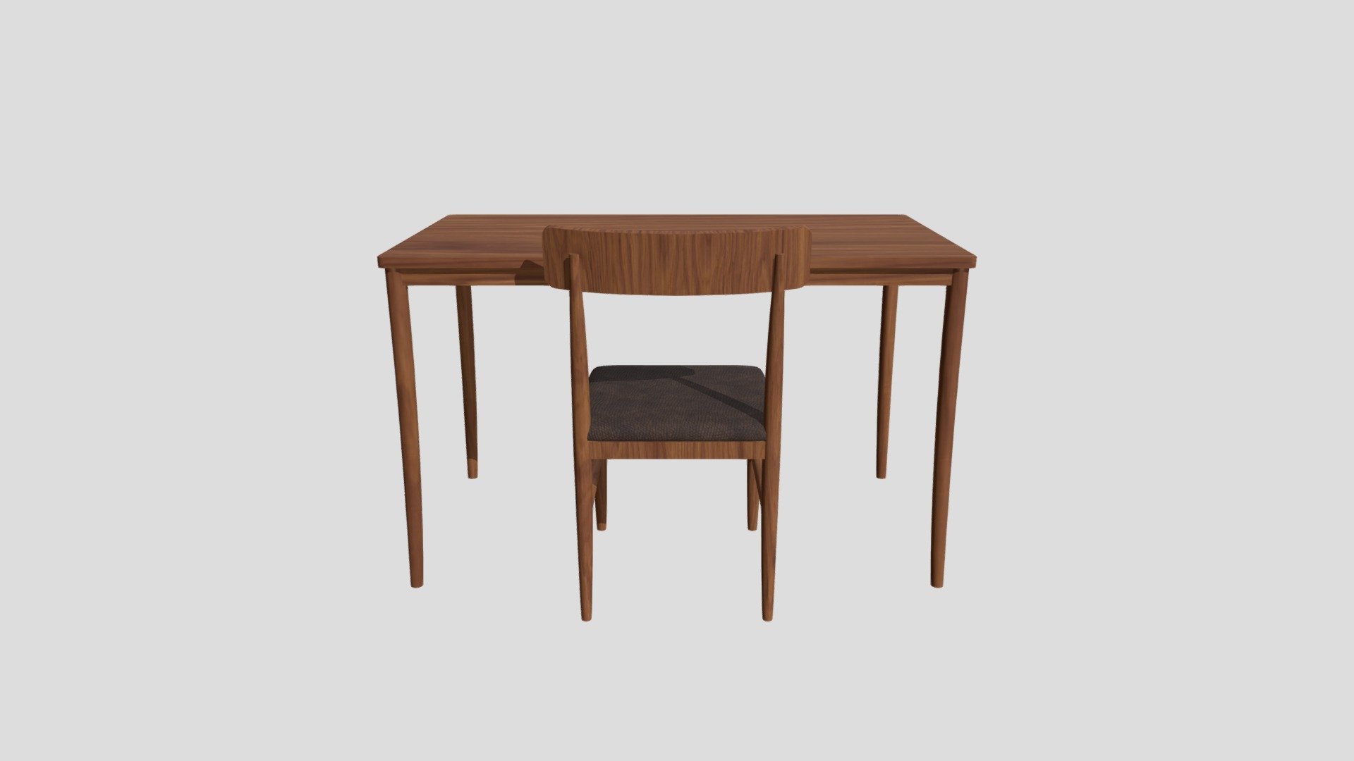 Wooden Table Chair Free — Sketchfab embed 3D viewer