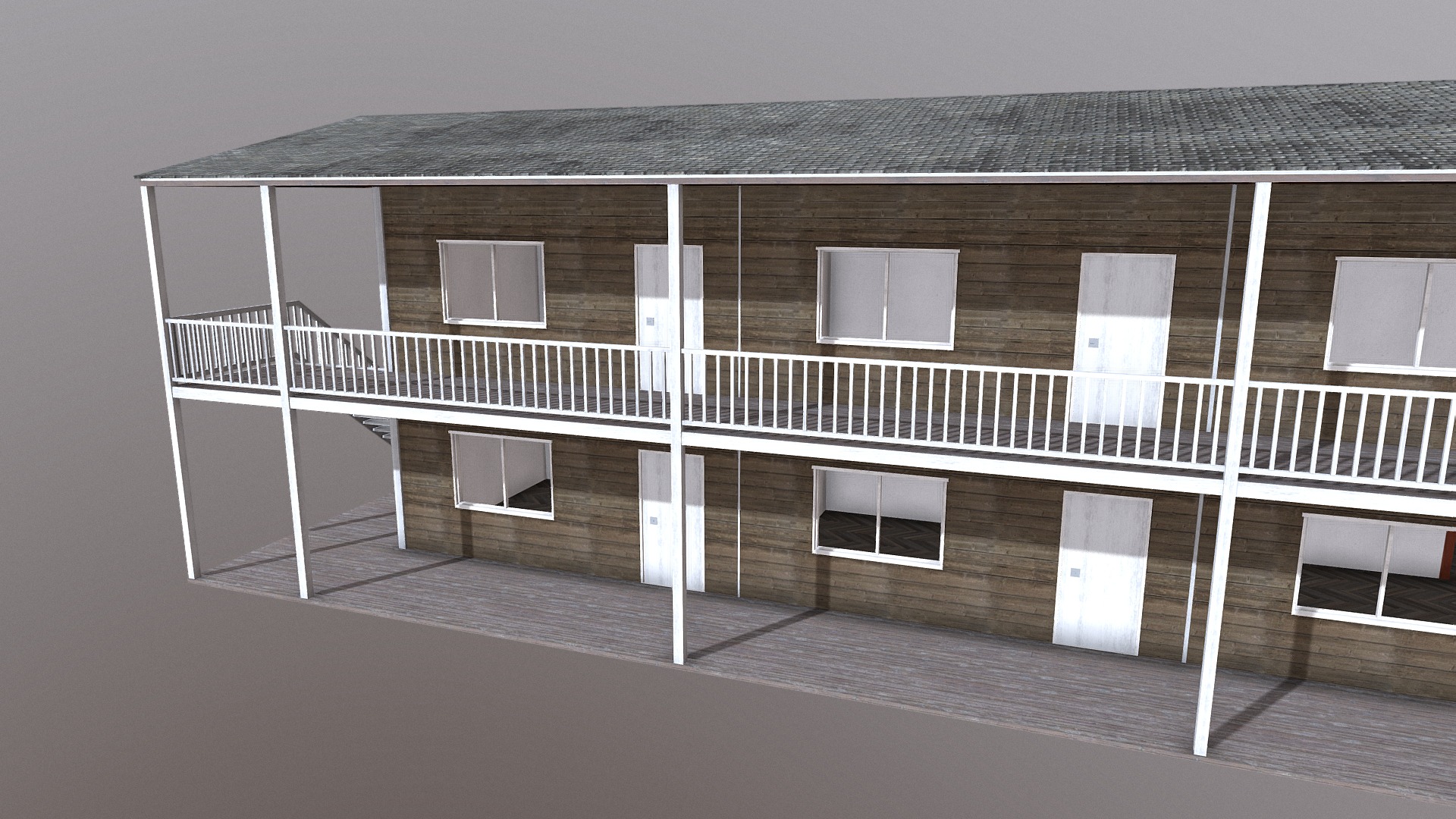 3D model Motel - This is a 3D model of the Motel. The 3D model is about a model of a house.