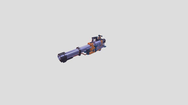 Mechanical gun 3D Model