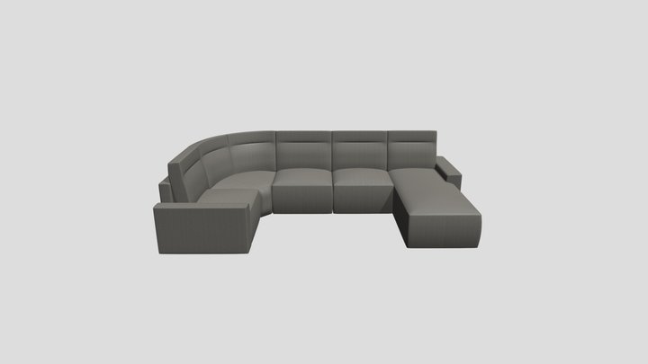 Curved Sofa 3D Model