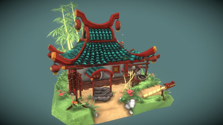 Chinese fireworks workshop 3D Model