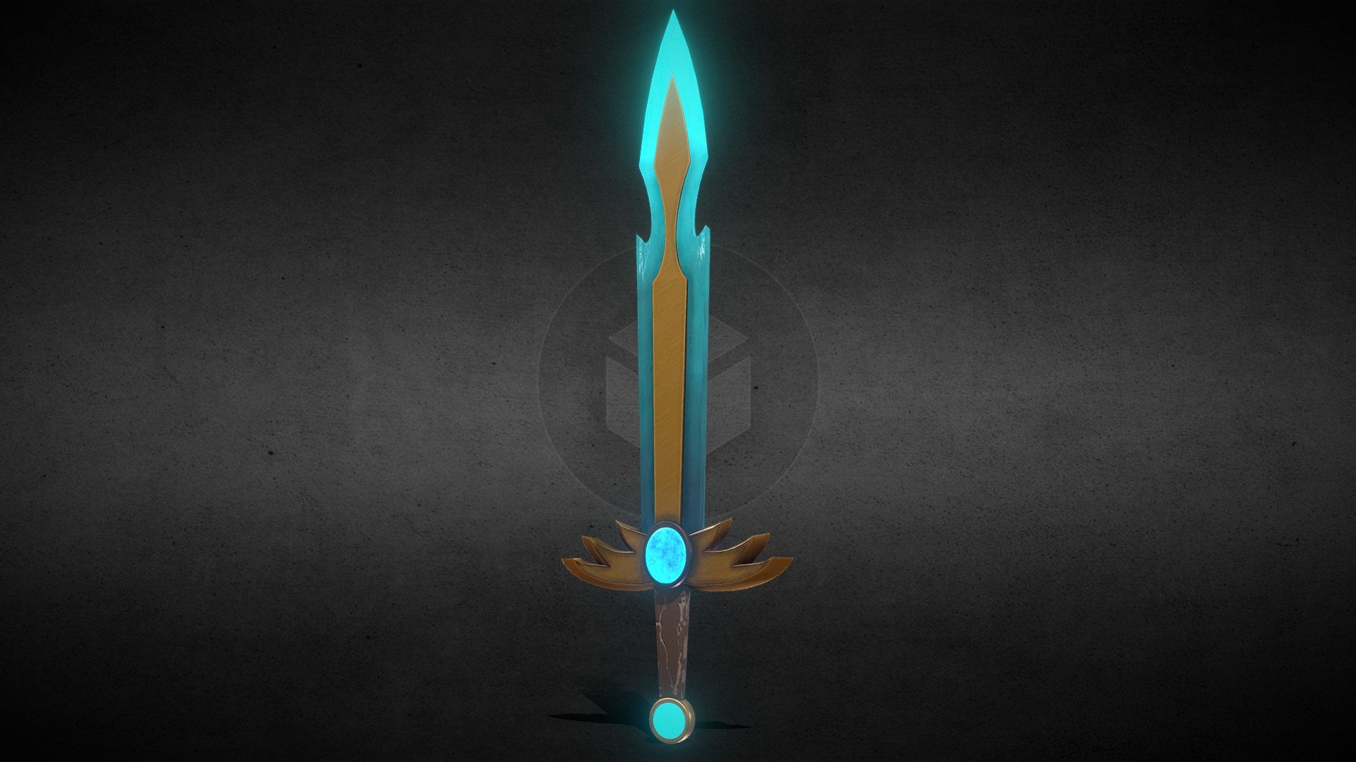 Stylized Crystal Sword Download Free 3d Model By Ahingel 0599731