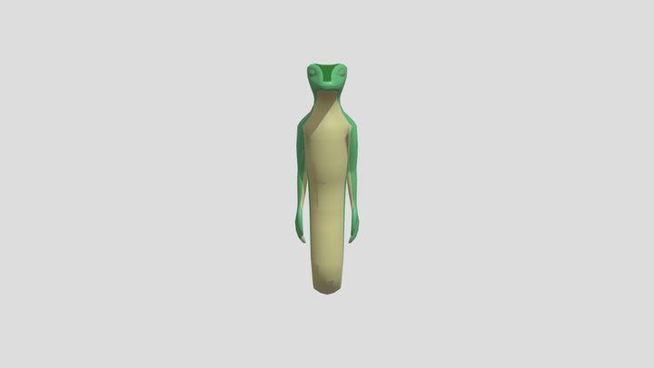 Low Poly Snakeman 3D Model