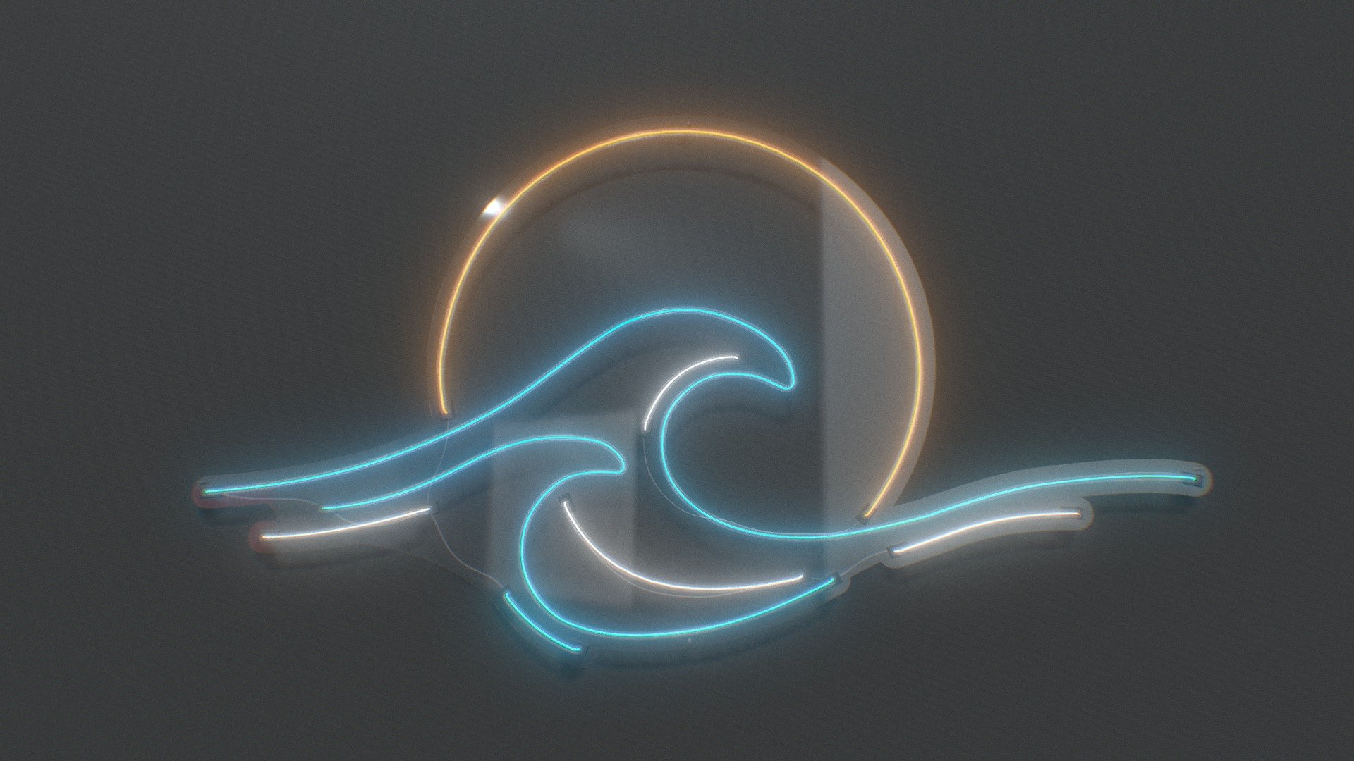 Sunset Wave - Neon Sign - Buy Royalty Free 3D model by NEONPLEX ...