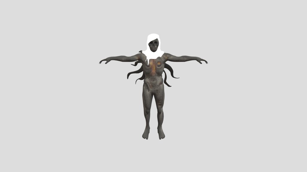 Dark Fantasy Horror Creature Rigged