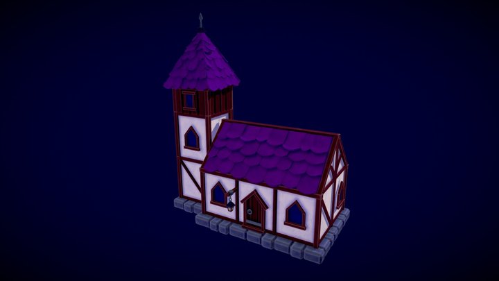 Stylized medieval house 3D Model