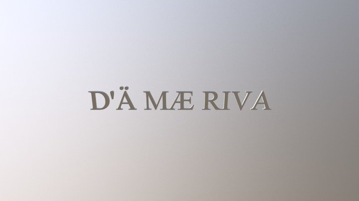 D'Ä MÆ RIVA Logo 3D Model