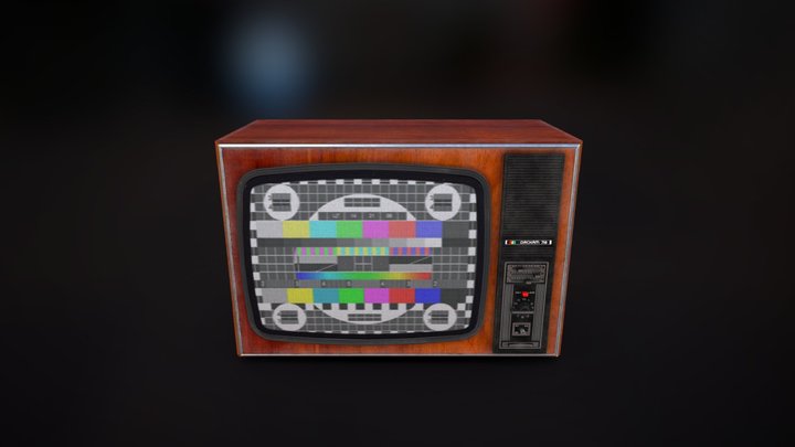 Soviet television «Raskat» 3D Model