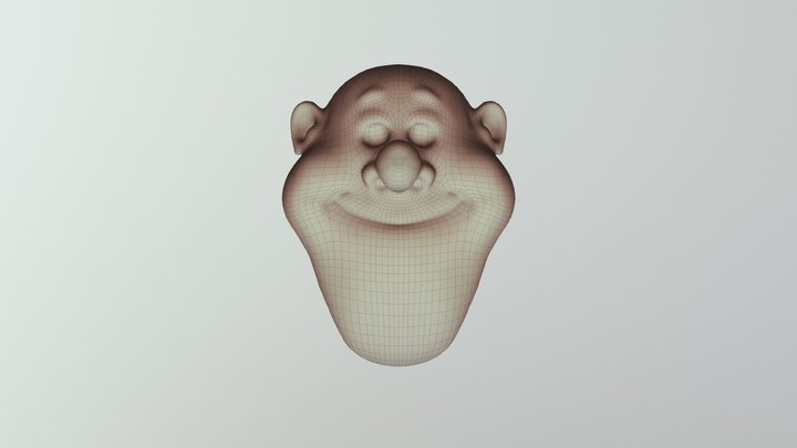 Boogerman Head Retopo 3D Model