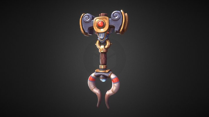 Minotaur Hammer - Stylized Asset 3D Model