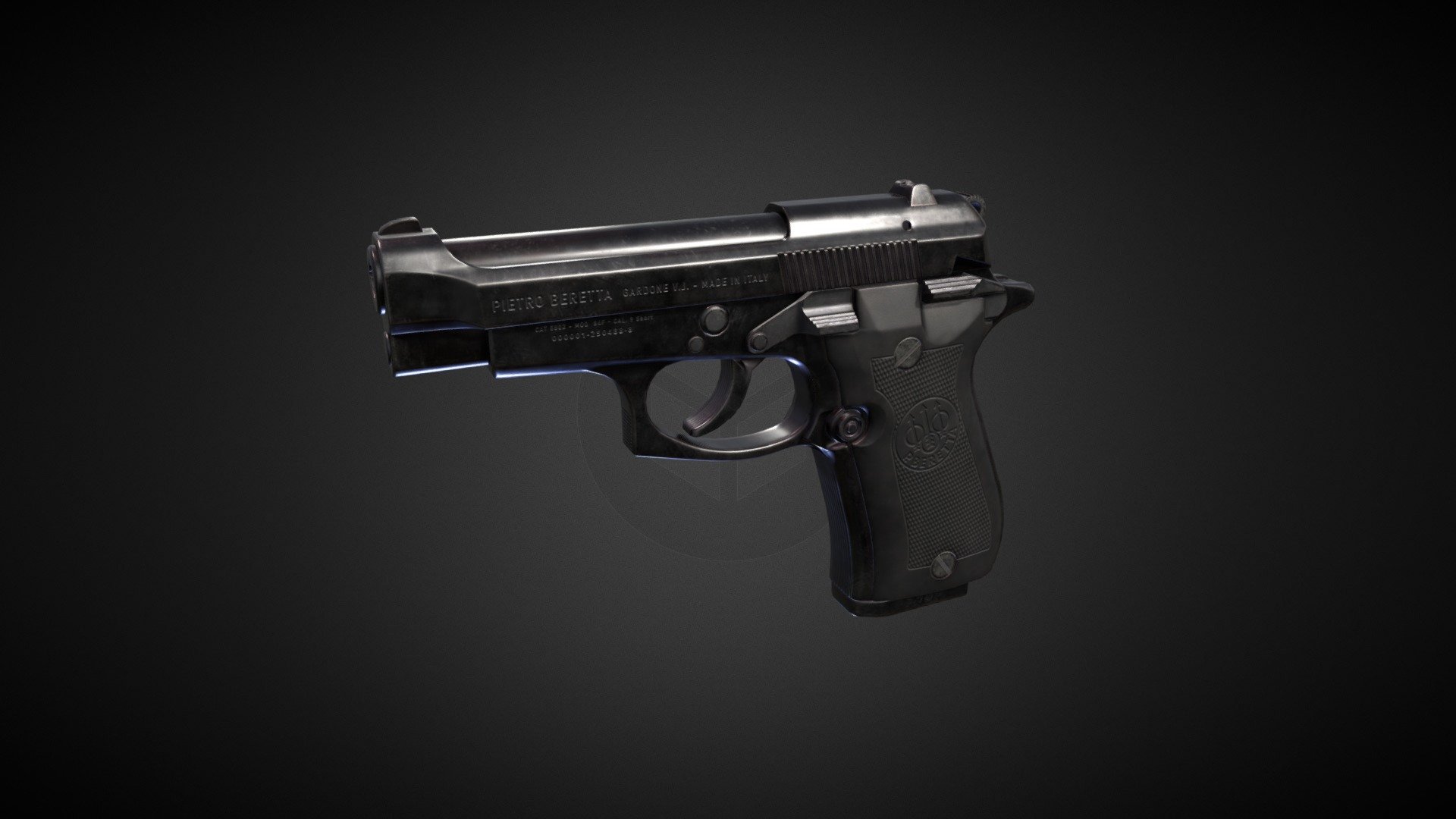 Beretta 84fs Cheetah - Buy Royalty Free 3D model by Akinaro [059e570 ...